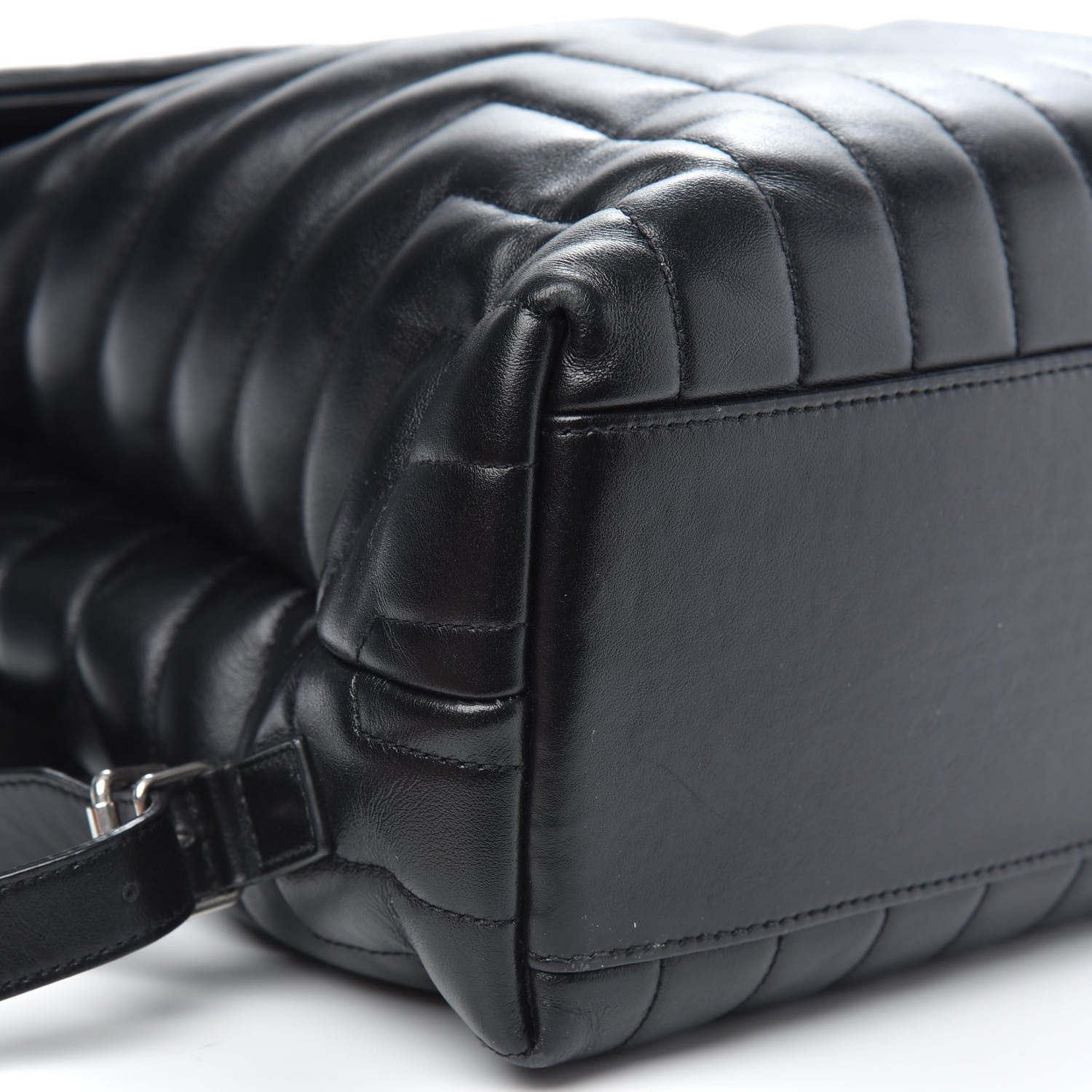 Saint Laurent Calfskin Y Quilted Monogram Medium Loulou Backpack Black 9 of 12