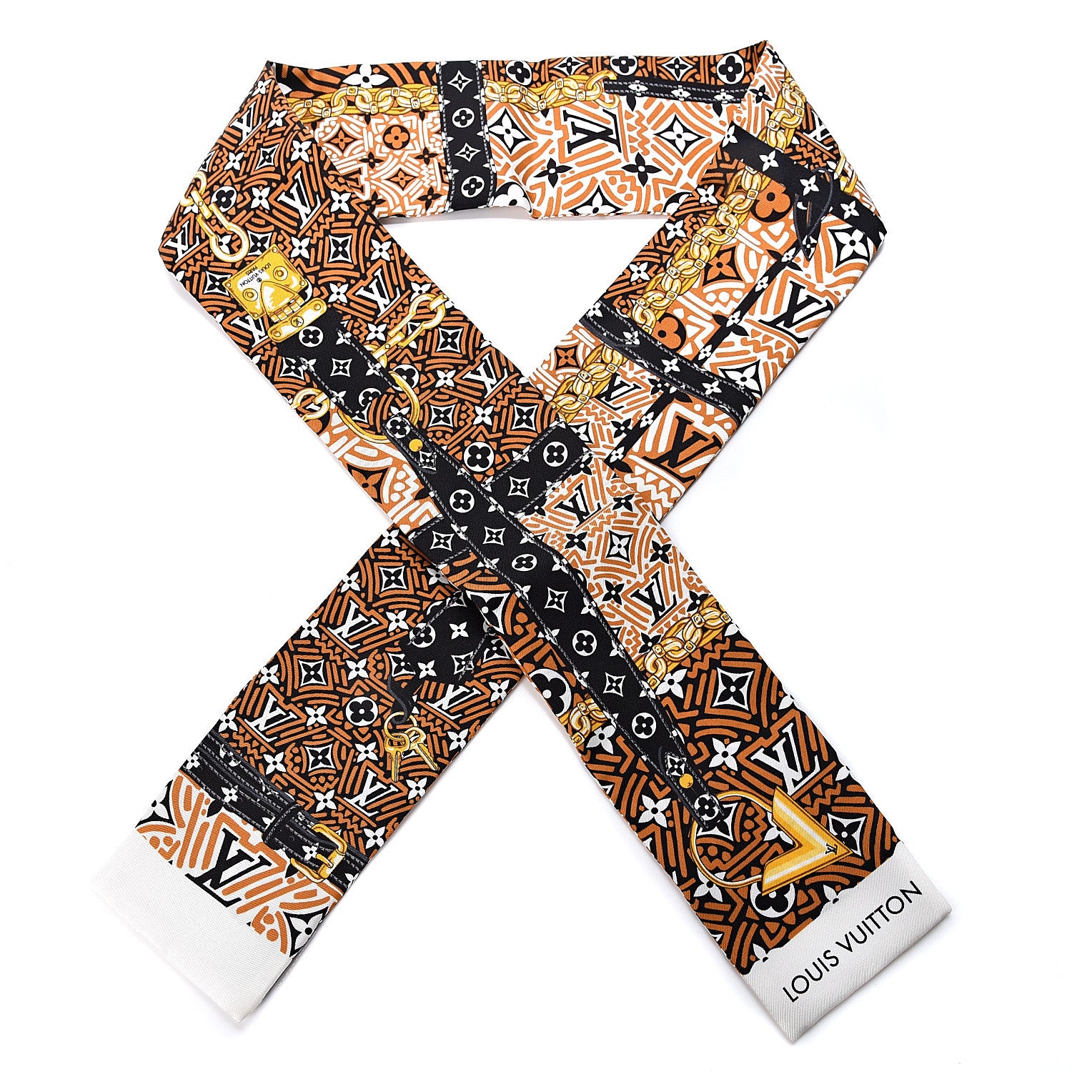 Louis Vuitton Silk Monogram Crafty Confidential Bandeau Caramel 1 of 4