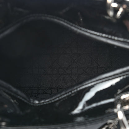 Christian Dior Patent Cannage Medium Lady Dior Black 5 of 9
