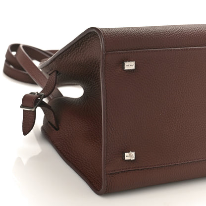 The Row Grained Calfskin Soft Margaux 10 Bag Dark Mocha 7 of 8
