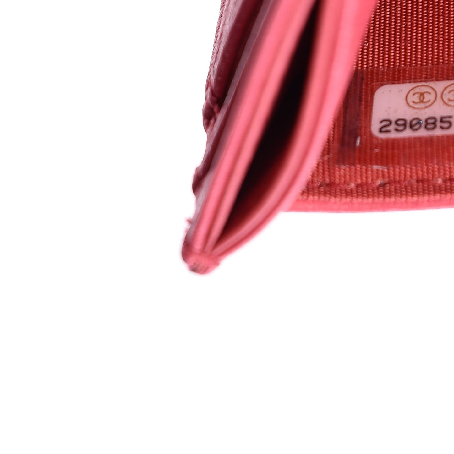 Lambskin Quilted Chanel 19 Card Holder Dark Pink