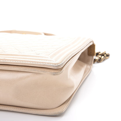 Chanel Calfskin Quilted Large Boy Flap Beige 12 of 19