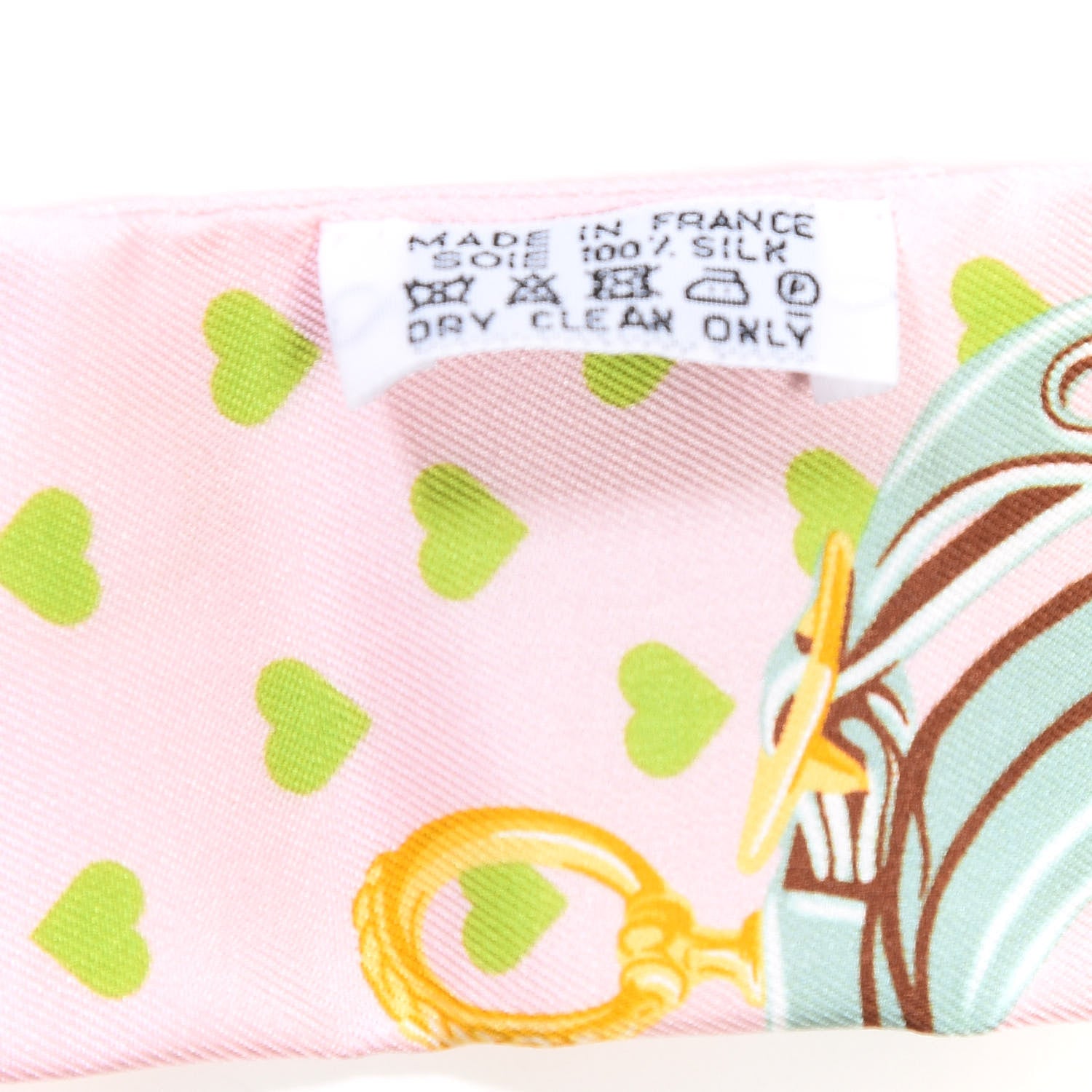 Hermes Silk Brides De Gala Love Twilly Parme Vert D Eau Vieux Rose 4 of 4