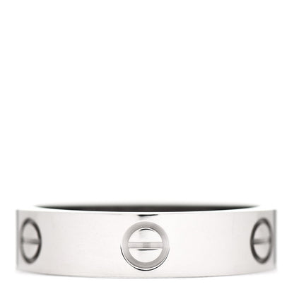 Cartier 18K White Gold 5.5mm LOVE Ring 65 11 3 of 5