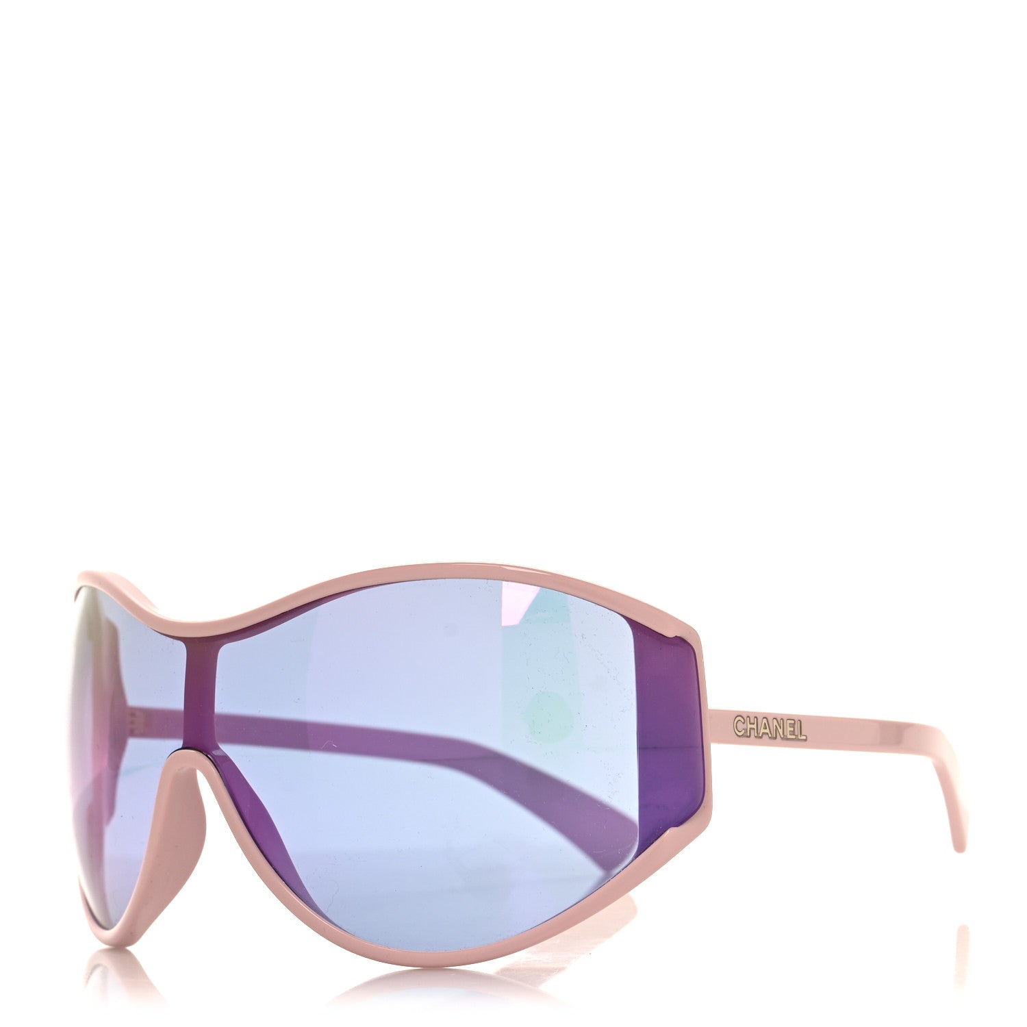 Chanel Acetate Mirror Shield Sunglasses 71475 Pink 1 of 7