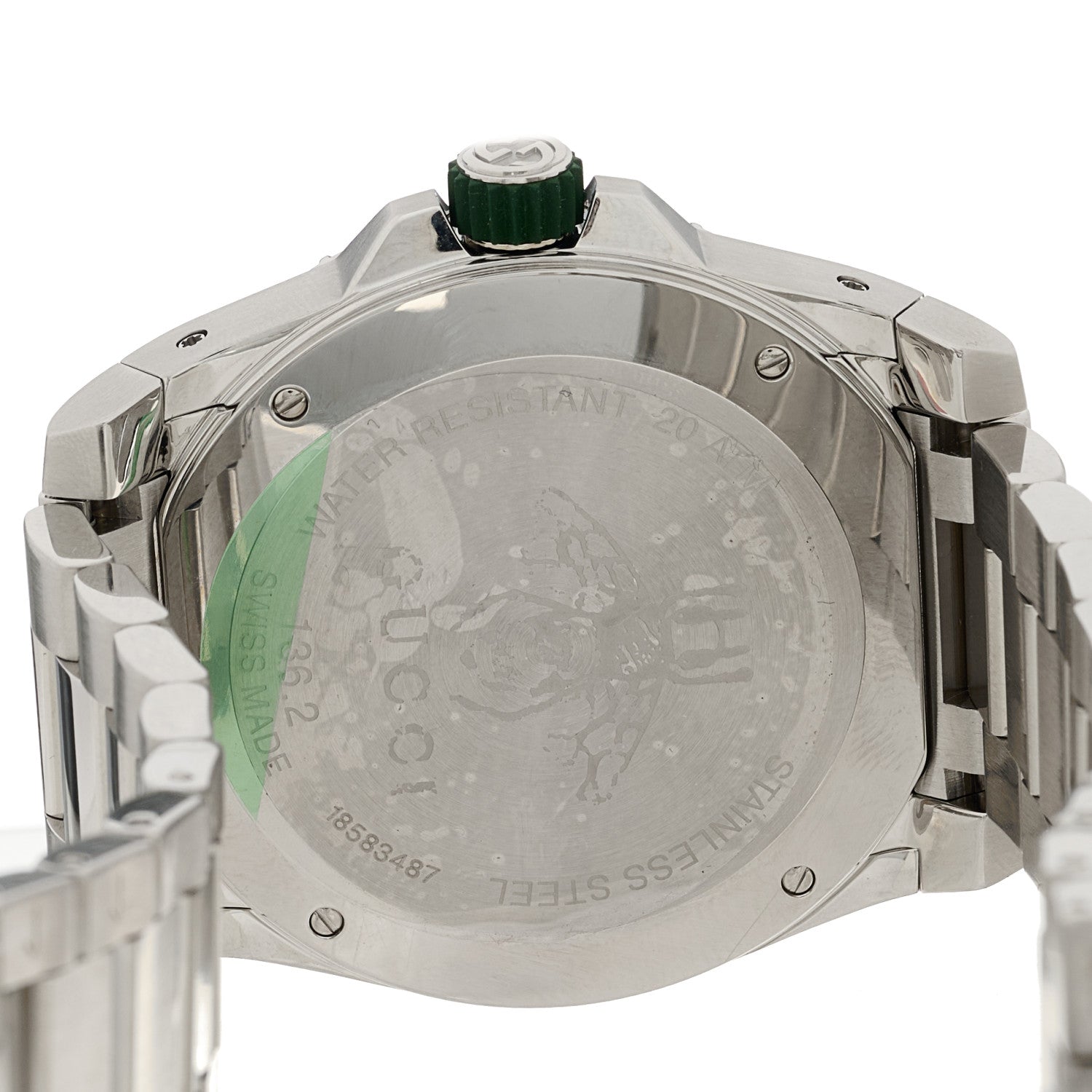 Gucci Stainless Steel 45mm Dive Quartz Watch Green 4 of 5