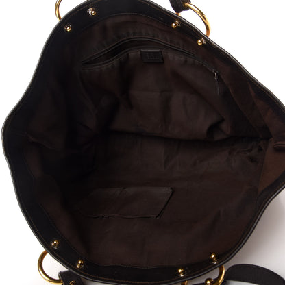 Gucci Monogram Denim Large Tote Brown 5 of 11