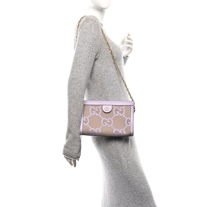 Gucci Monogram Jumbo GG Textured Dollar Calfskin Small Ophidia Chain Shoulder Bag Beige Lapis 2 of 11