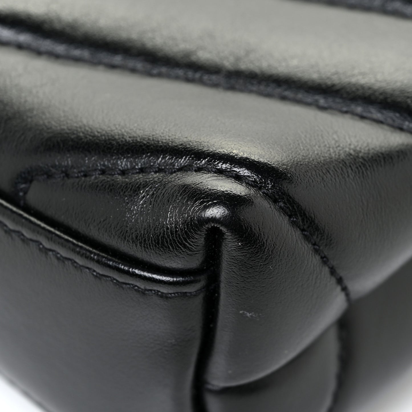 Calfskin Y Quilted Monogram Toy Loulou Crossbody Bag Black