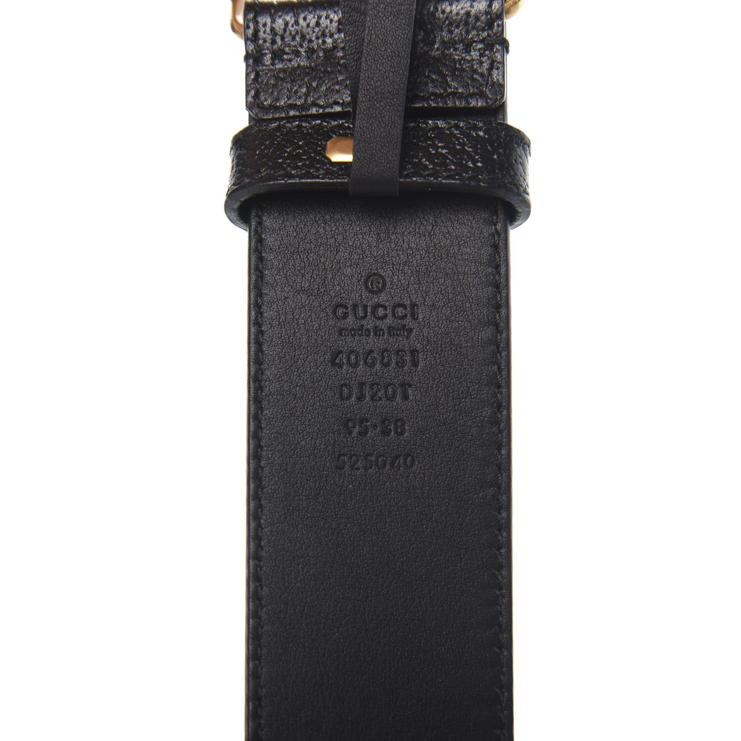 Gucci Textured Calfskin Double G 40mm Belt 95 38 Black 3 of 6