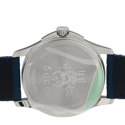 Gucci Stainless Steel Calfskin 38mm G-Timeless Quartz Watch Blue 4 of 5
