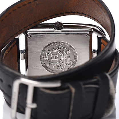 Hermes Stainless Steel Barenia 29mm Cape Cod Double Tour Quartz Watch Noir 5 of 6