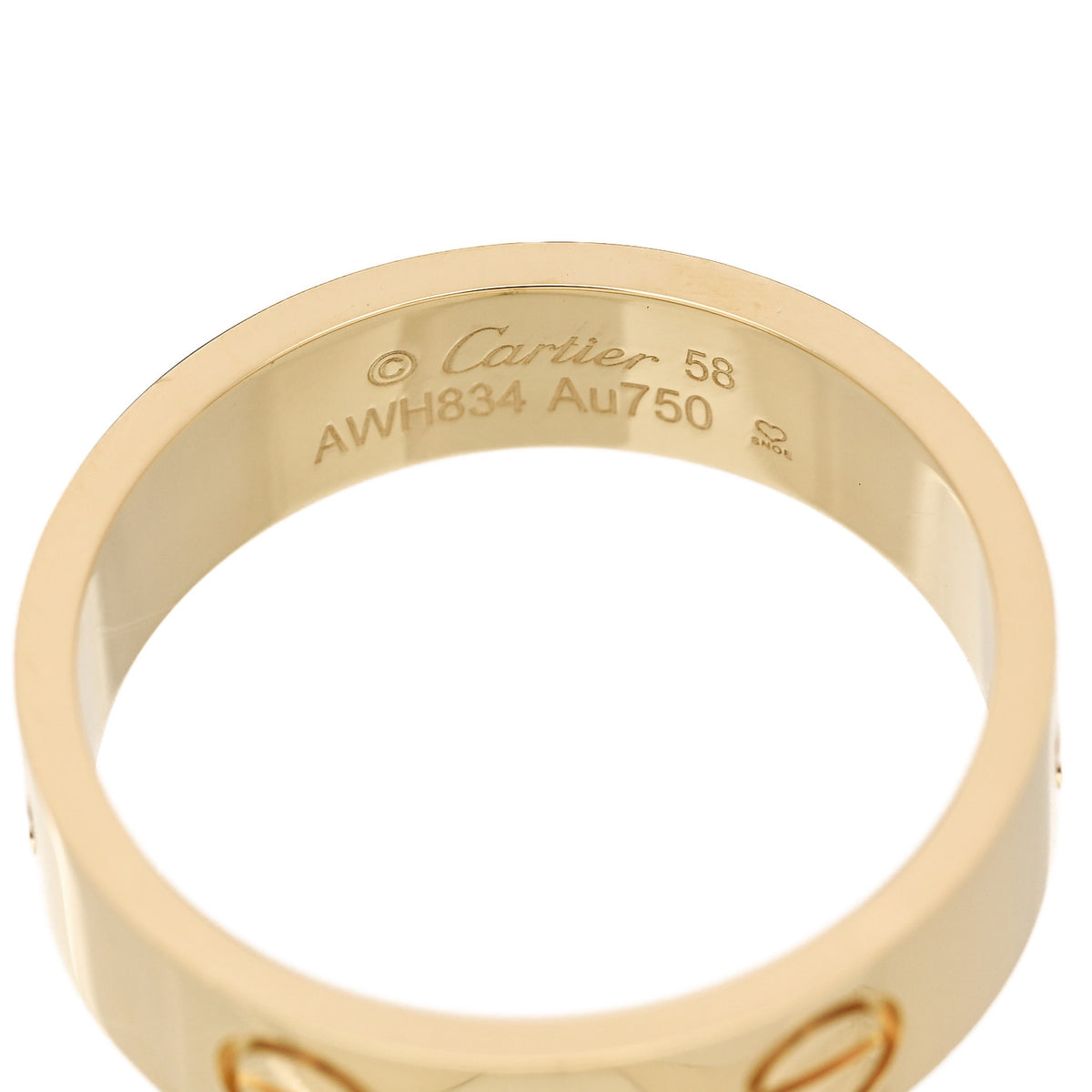 Cartier 18K Yellow Gold 5.5mm LOVE Ring 58 8.5 4 of 4