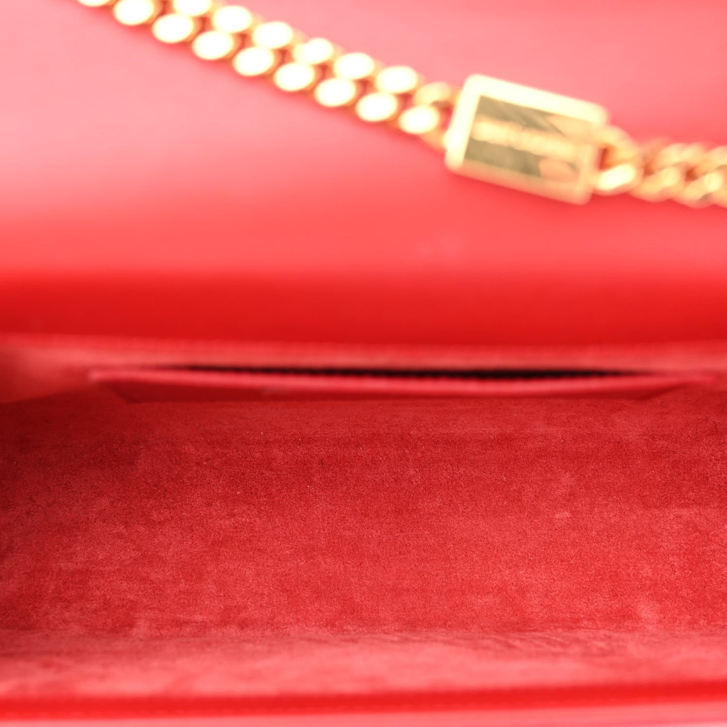 Smooth Calfskin Medium Classic Monogram Kate Tassel Satchel Lipstick Red