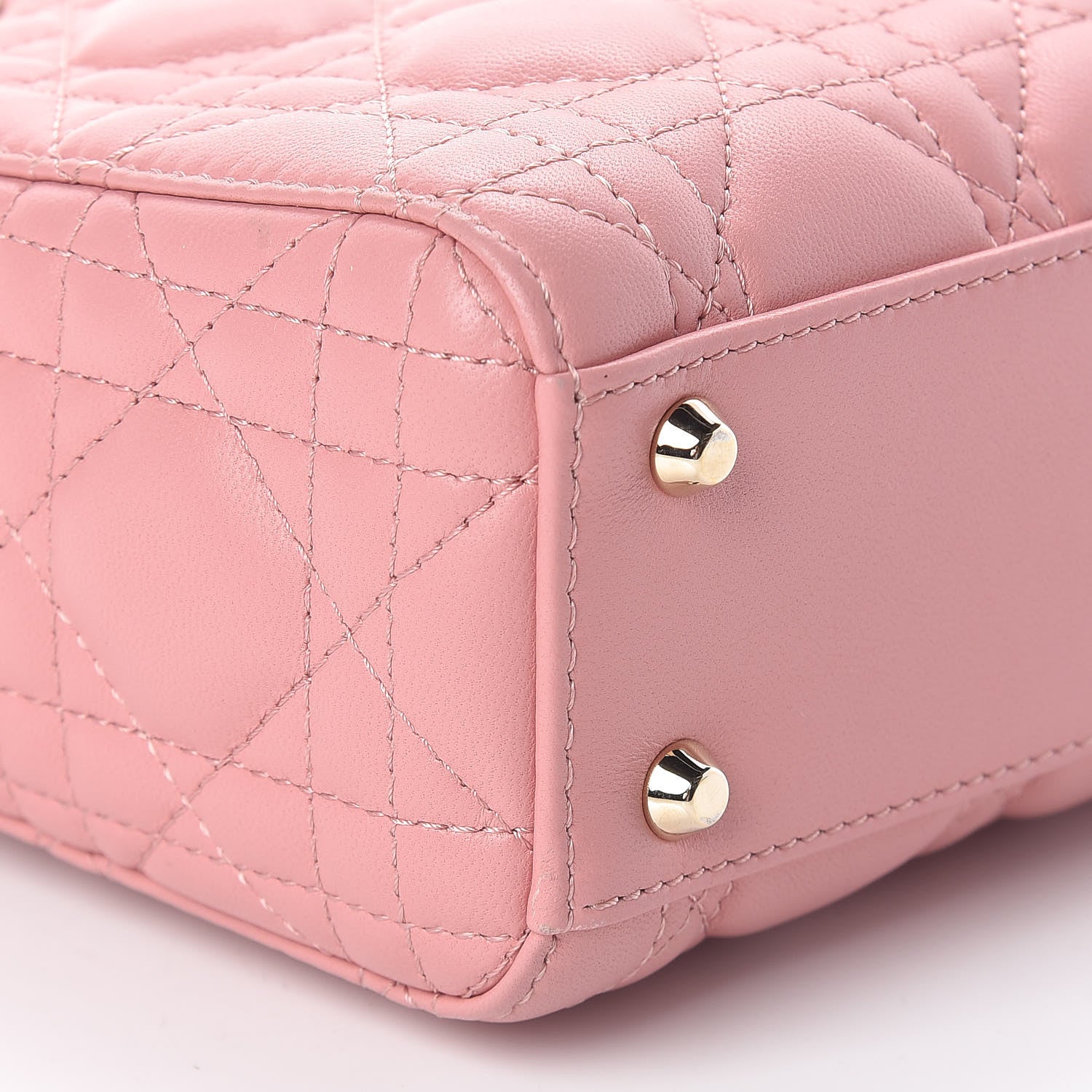 Christian Dior Lambskin Cannage Mini Lady Dior Rose Clair 7 of 9