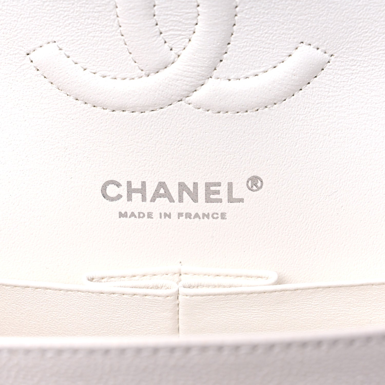 Chanel Caviar Quilted Medium Double Flap White 6 of 9