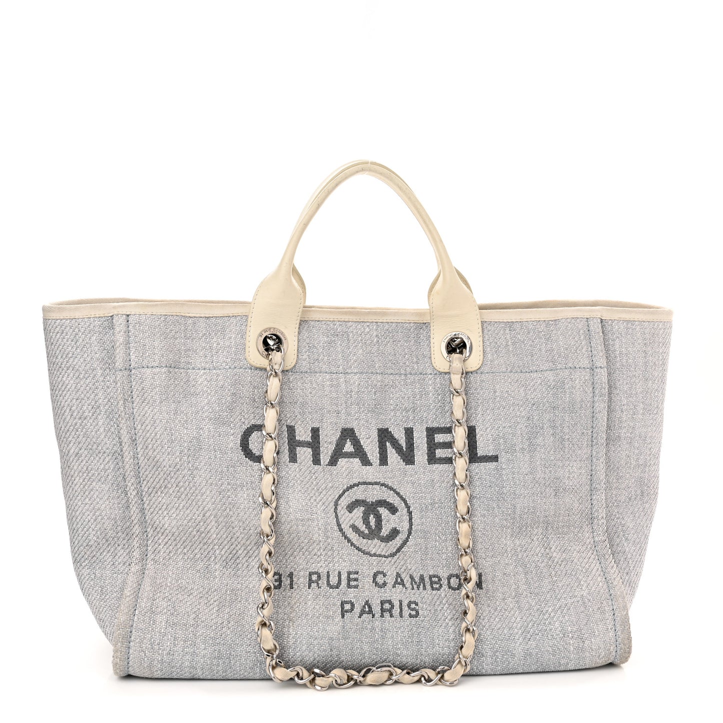 Canvas Medium Deauville Tote Denim Blue