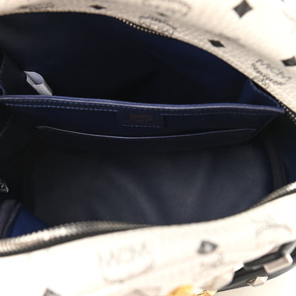 MCM Visetos Studded Small Dual Stark Backpack White 5 of 10