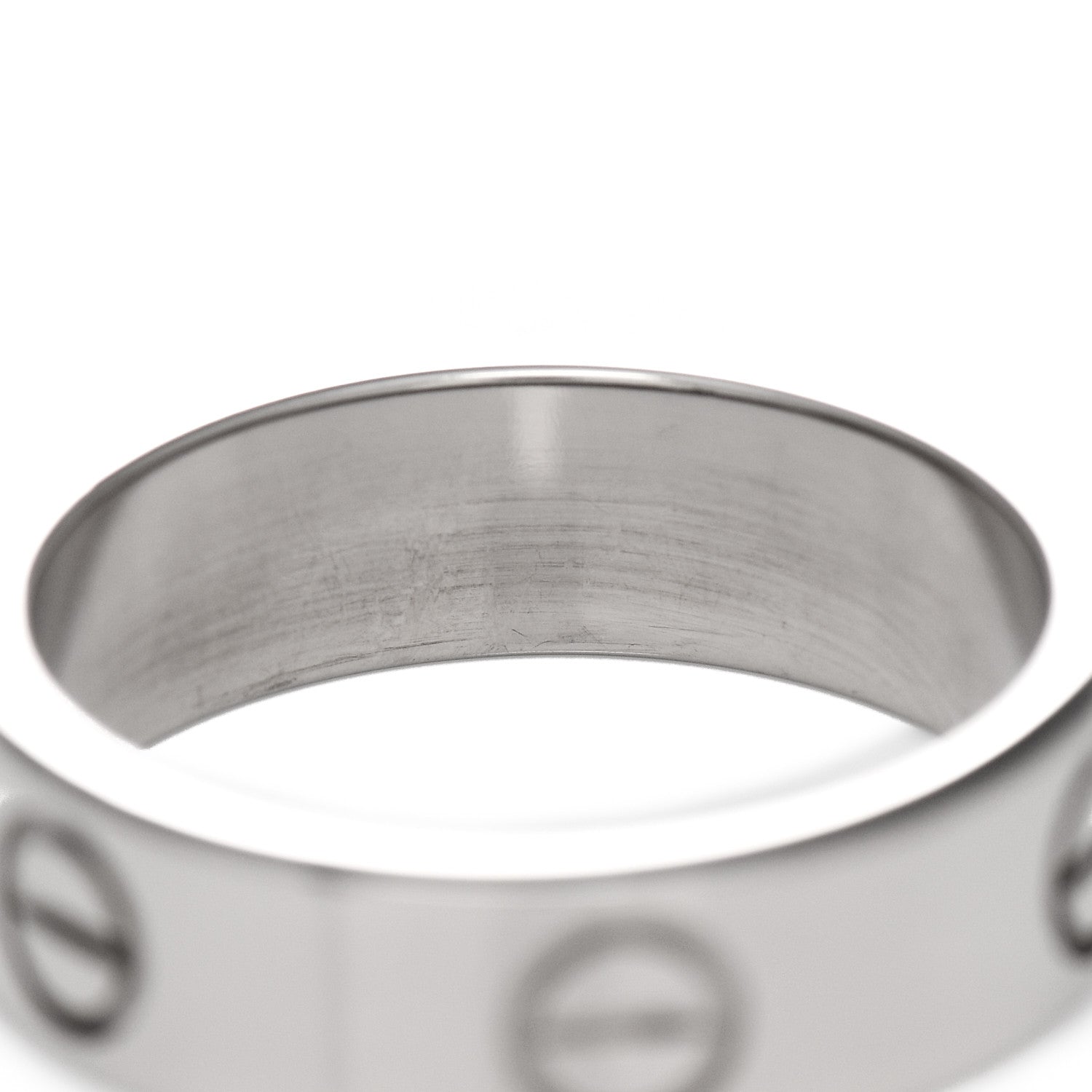 Cartier 18K White Gold 5.5mm LOVE Ring 53 6.25 6 of 6