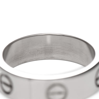 Cartier 18K White Gold 5.5mm LOVE Ring 53 6.25 6 of 6