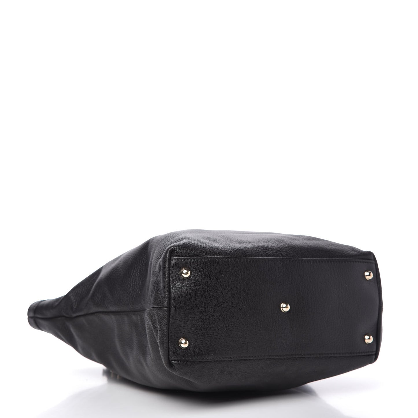 Goatskin Capri Chain Tote Black