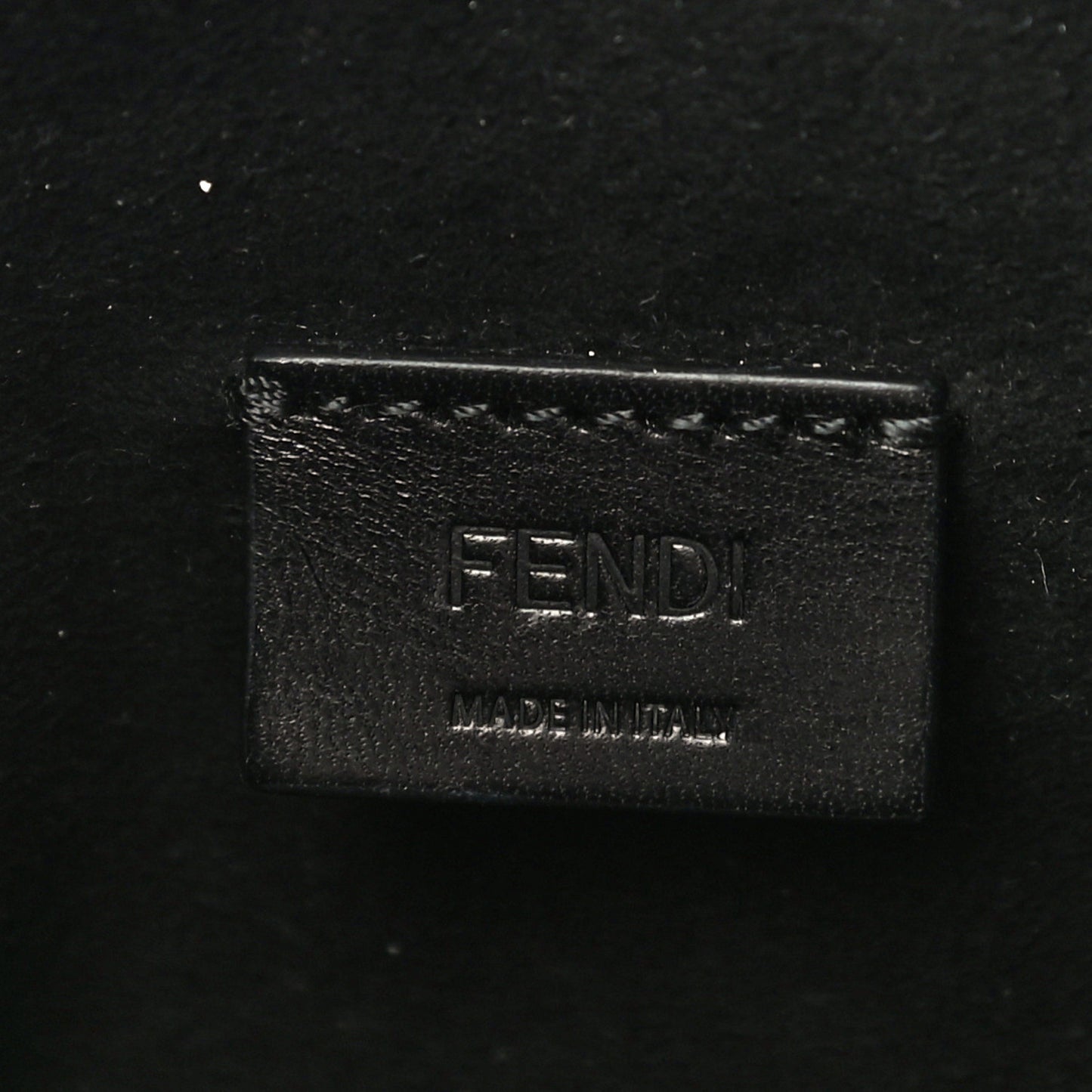 Vitello King Logo Embossed Mini East West Shopper Black