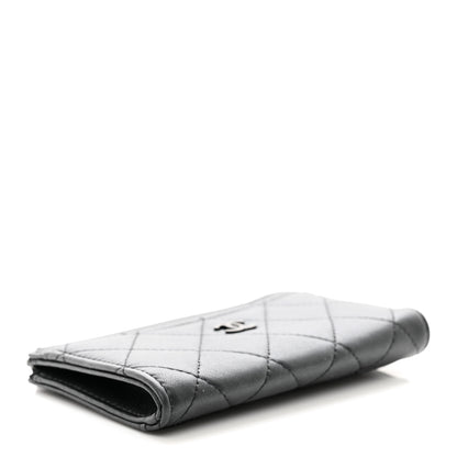Chanel Pearly Lambskin Quilted Zip Card Holder So Black 4 of 7