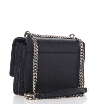 Saint Laurent Grained Calfskin Small Monogram Sunset Navy Blue 3 of 9