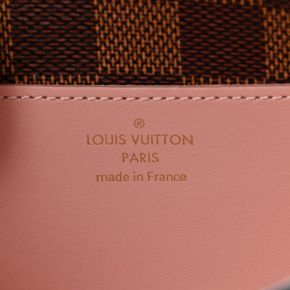 Louis Vuitton Damier Ebene Croisette Chain Wallet Rose Ballerine 6 of 11