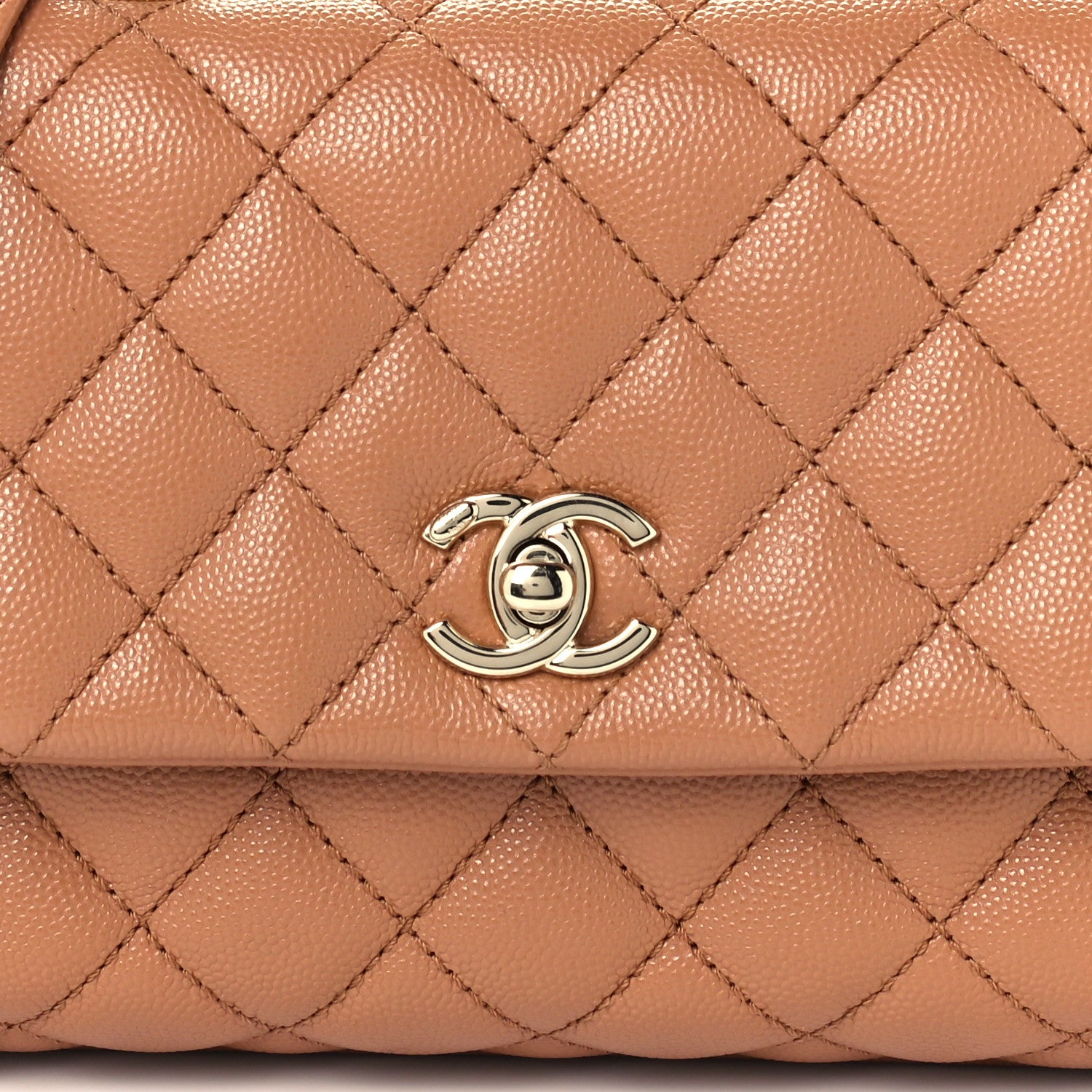 Chanel Caviar Quilted Mini Coco Handle Flap Brown 8 of 10