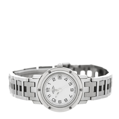 Hermes Stainless Steel 24mm Clipper Quartz Watch White 2 of 6