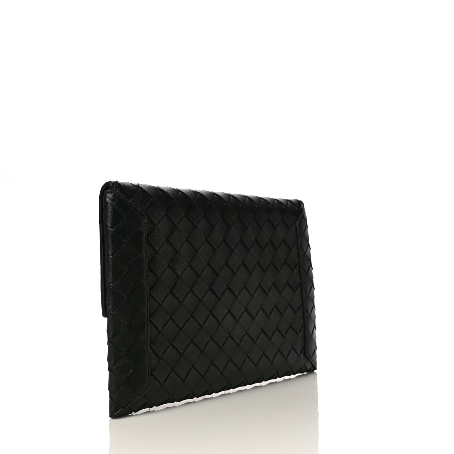 Bottega Veneta Nappa Intrecciato Flap Pouch Black 3 of 12