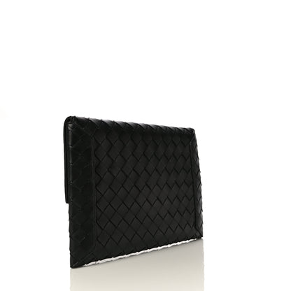 Bottega Veneta Nappa Intrecciato Flap Pouch Black 3 of 12