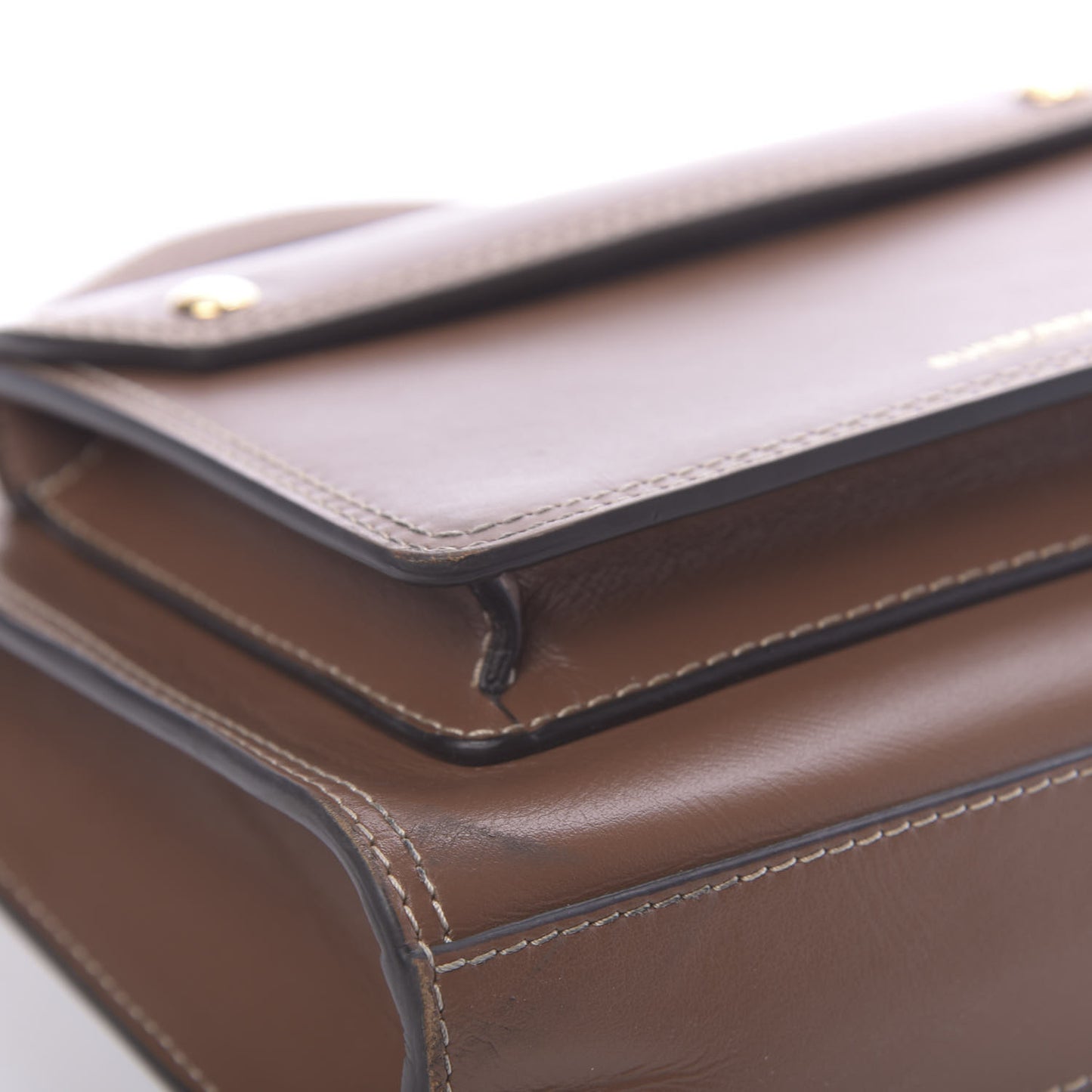 Smooth Calfskin Mini Pocket Bag Malt Brown