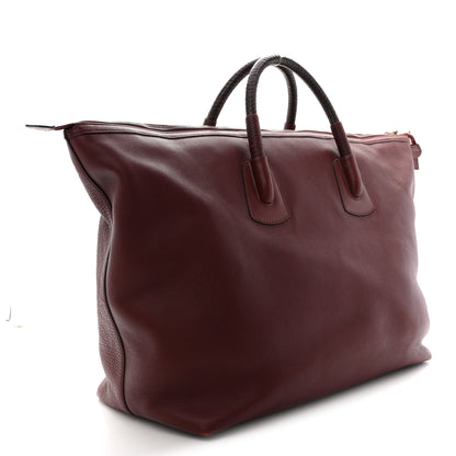 Gucci Grained Calfskin Duffle Bag Burgundy 4 of 27
