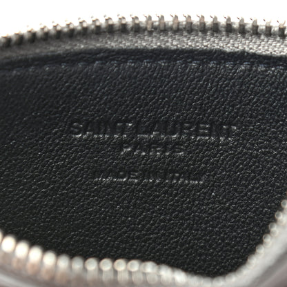 Saint Laurent Calfskin 5 Fragments Zip Pouch Card Holder Fog 6 of 7