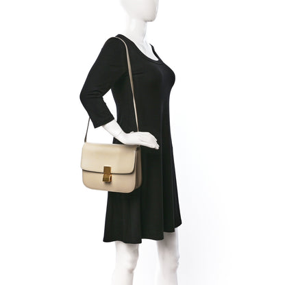 Celine Goatskin Medium Classic Box Flap Bag Dune 2 of 8