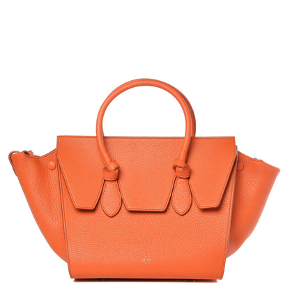Celine Crisped Calfskin Mini Tie Knot Tote Burnt Orange 1 of 9