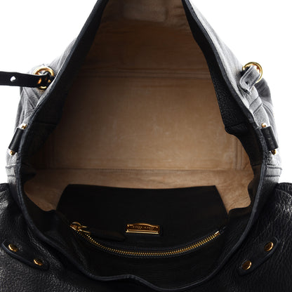 Miu Miu Cervo East-West Flap Satchel Black 5 of 10