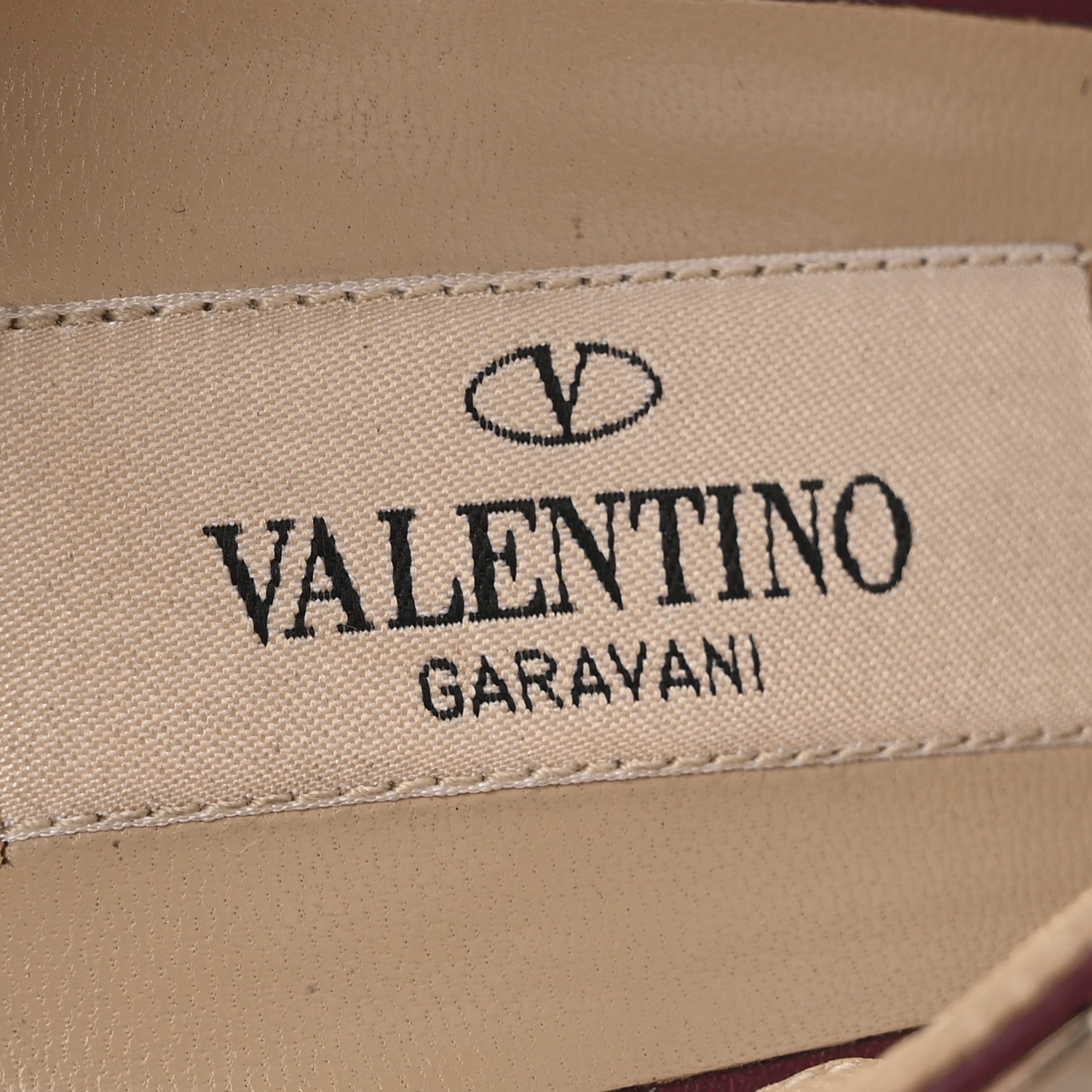 Valentino Garavani Pebbled Calfskin Rockstud Ankle Strap Pumps 38 Rubino 8 of 11