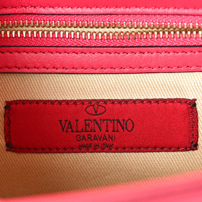 Valentino Garavani Vitello Small Glam Lock Rockstud Flap Deep Fuxia 6 of 9