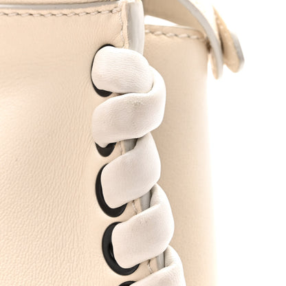 Fendi Nappa Lace Up Mini Peekaboo Iconic Satchel Bianco Carta 14 of 14