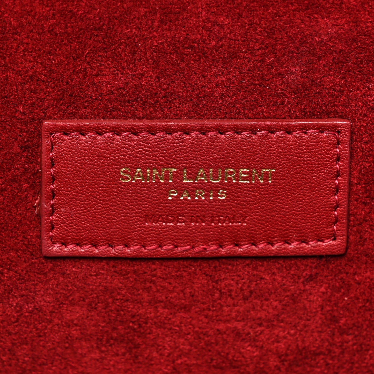 Calfskin Crocodile Embossed Elise Chain Shoulder Bag Red