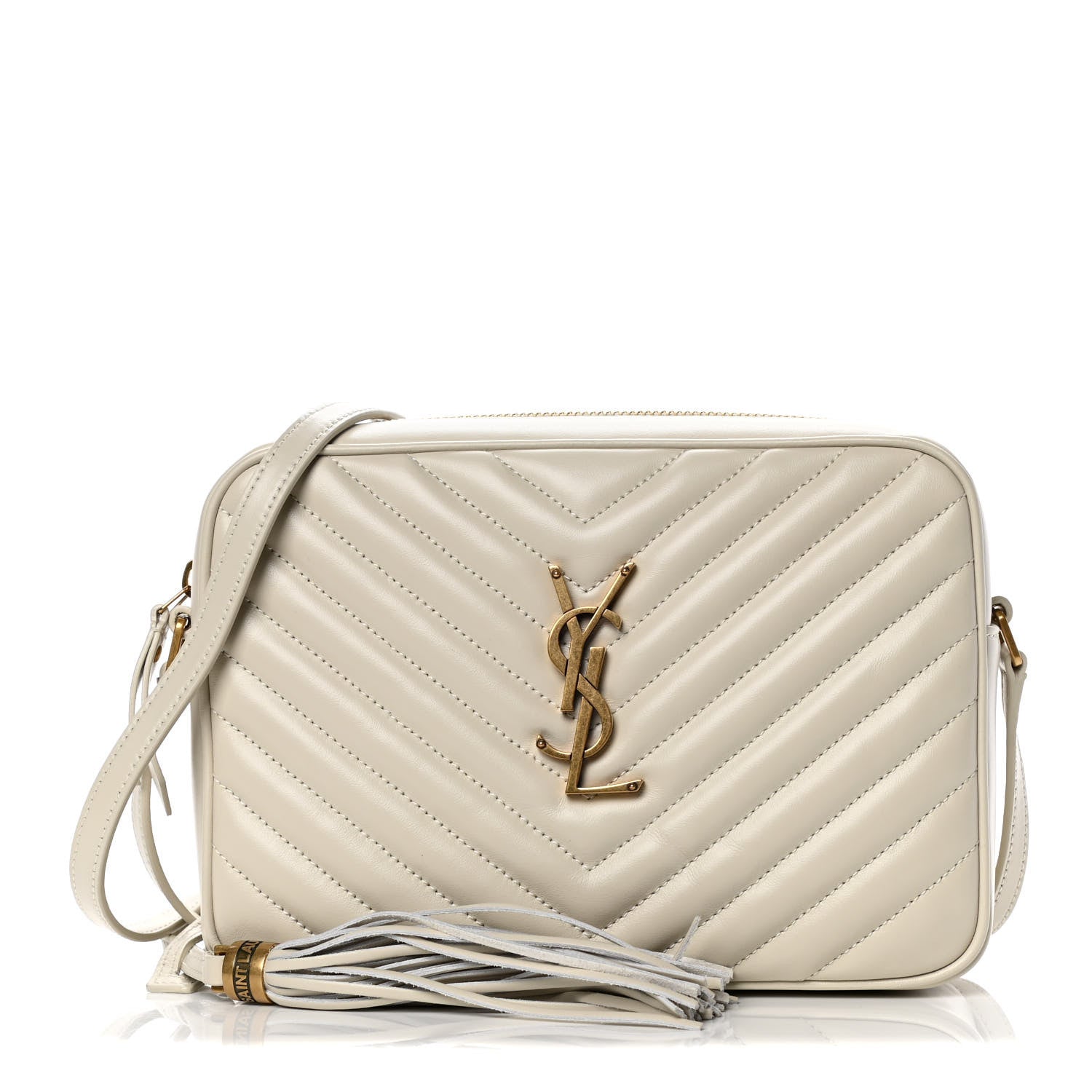 Saint Laurent Calfskin Matelasse Monogram Lou Camera Bag Crema Soft 1 of 10
