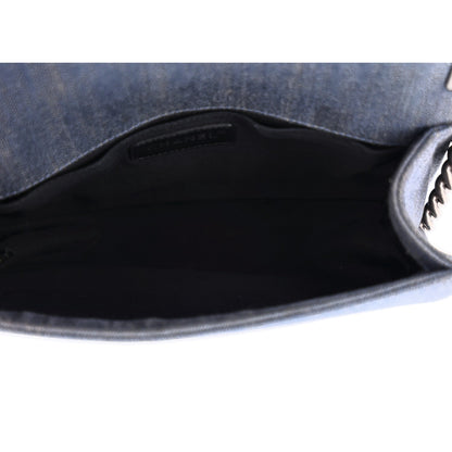 Chanel Denim Quilted Embossed Medium Boy Flap Blue 5 of 10