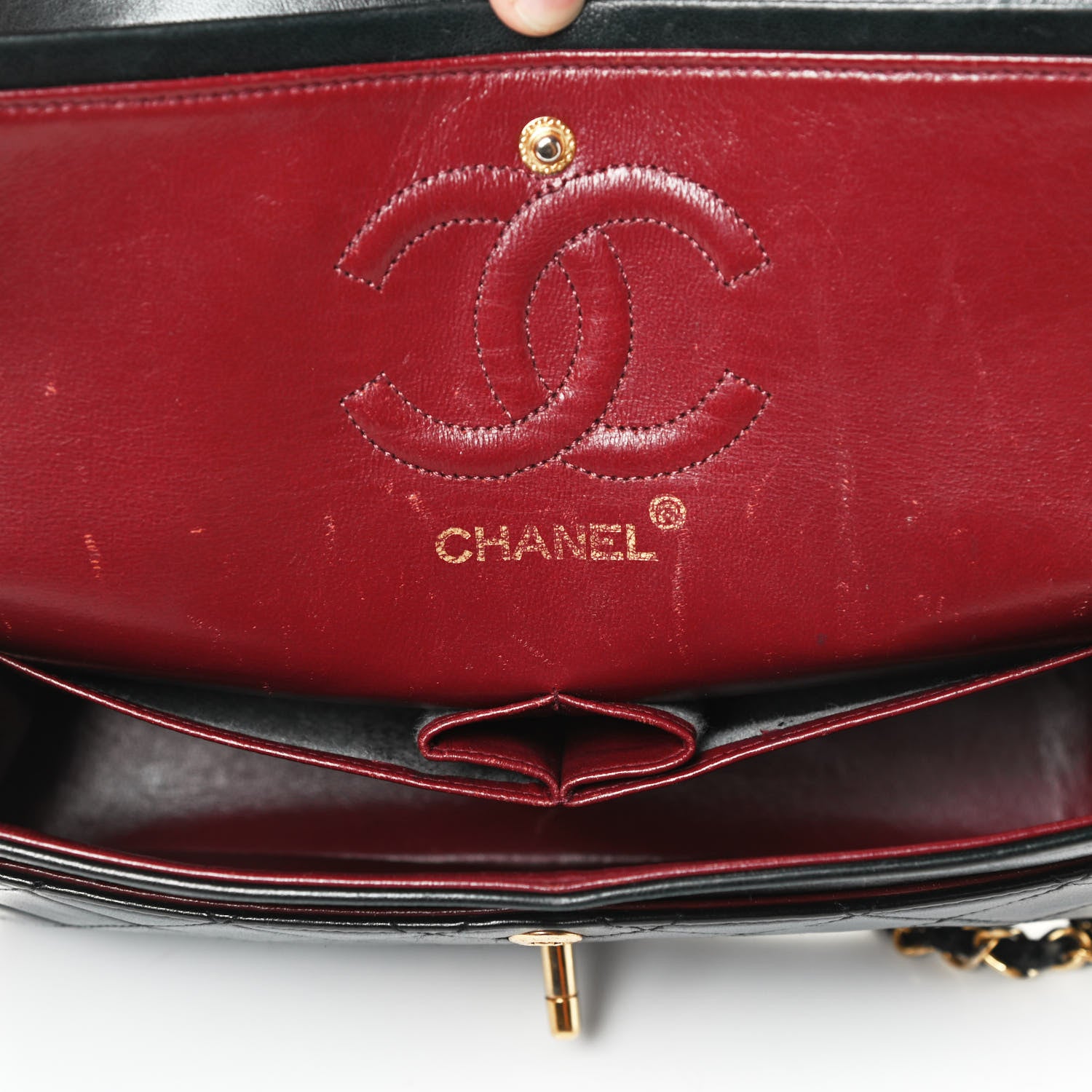 Chanel Lambskin Quilted Small Double Flap Black 5 of 5