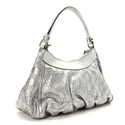 Gucci Metallic Guccissima Medium D Gold Hobo Silver 3 of 10