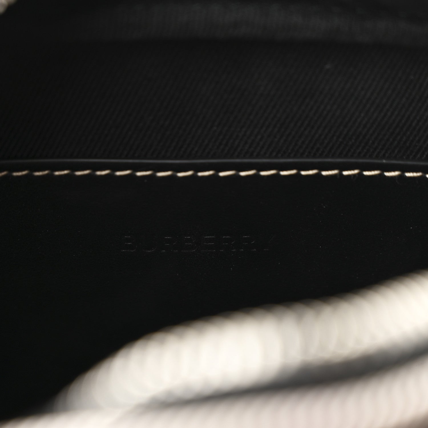 Burberry E-Canvas Calfskin Geometric Check Paddy Messenger Dark Birch Brown White 6 of 10