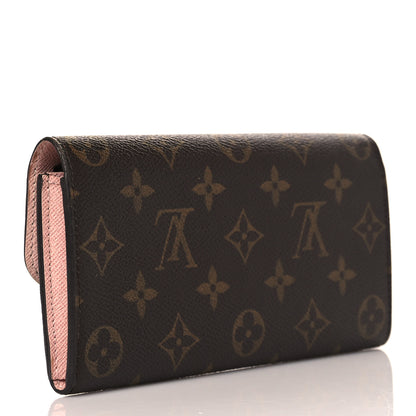 Louis Vuitton Monogram Emilie Wallet Rose Ballerine 2 of 8