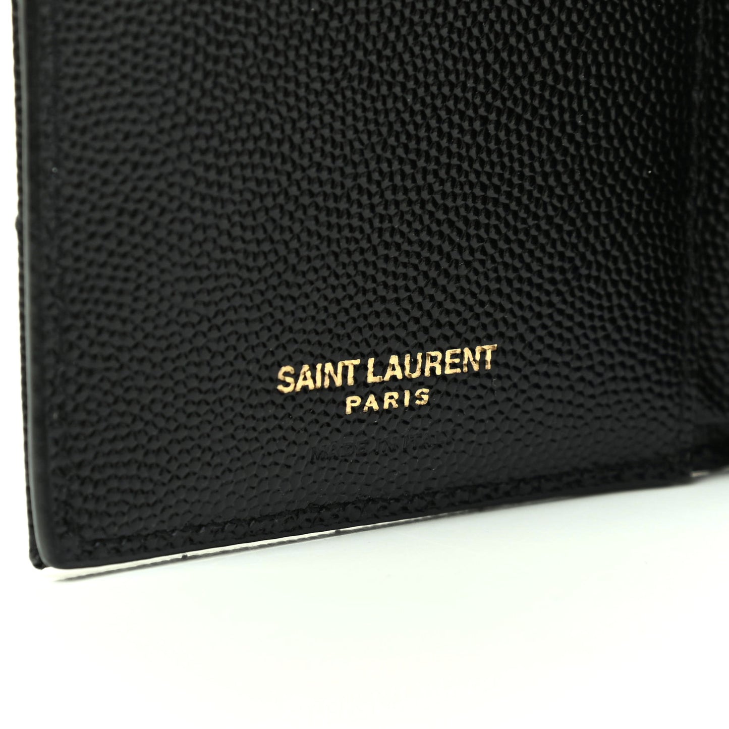 Grain De Poudre Matelasse Chevron Monogram Zipped Two-Part Wallet Black